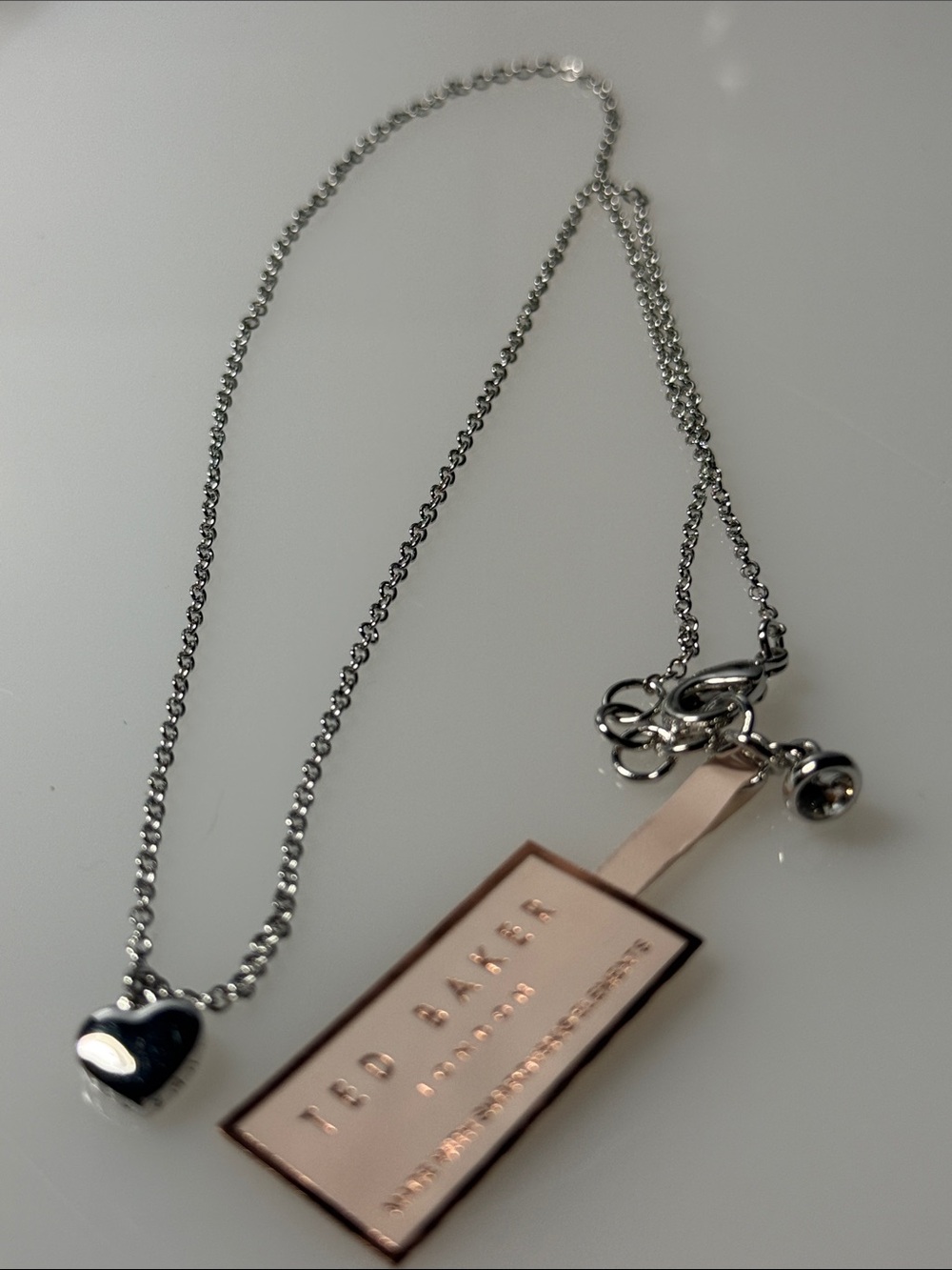 Sterling Silver Heart Pendant Necklace - Silver